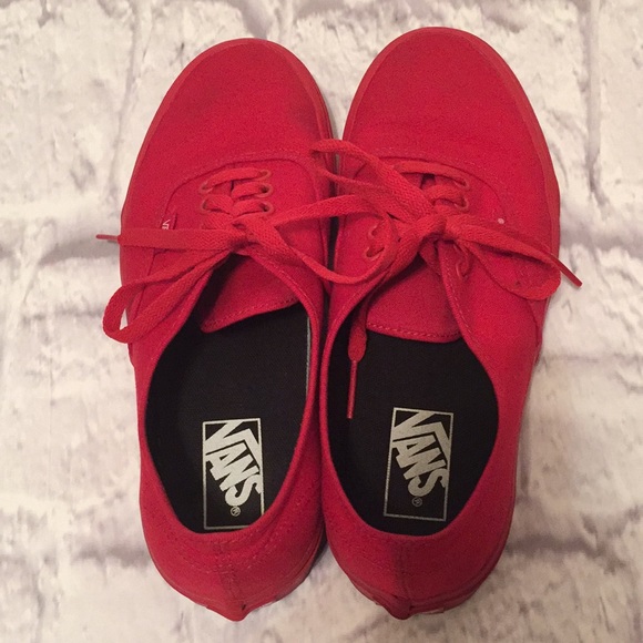 vans red monochrome